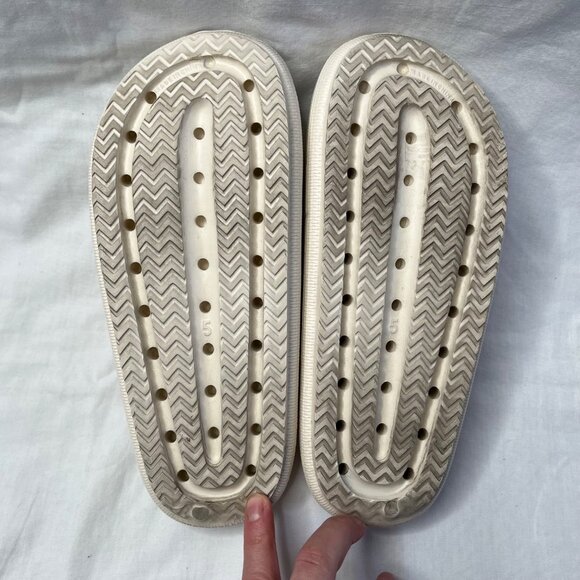 Kappa womens EggShell White Logo Slide Sandals Size 7 US 5 UK 38EU - Picture 8 of 10